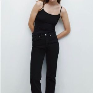 Zara strappy stretch top black M good condition